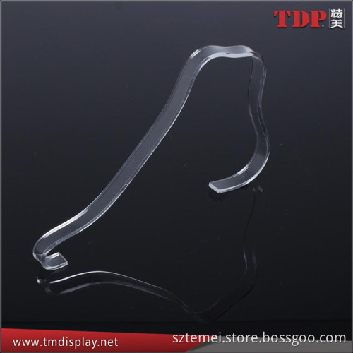 Customize Cylinder Black Acrylic Plastic Footwear Keeper Plexiglass Boot Support